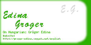 edina groger business card
